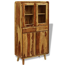FAMIROSA Credenza in Legno di Sheesham 90x40x175 cm