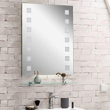 FACKELMANN - Set di mobili da bagno 5 pezzi Lima sospesi e lavabo in ceramica 60 cm e specchio da bagno a LED