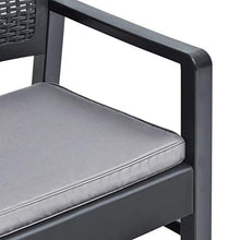 FAMIROSA Panchina Giardino 2 Posti con Cuscini 120 cm Plastica Antracite
