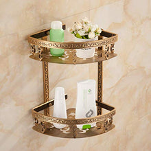 AGGF Mensola per Bagno Mensola angolare per Bagno in Alluminio Antico a Doppio Strato Mensola per Bagno Cestello per Doccia Accessori per Il Bagno