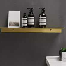 Huante - Mensola da doccia in ottone spazzolato, per bagno, colore: Oro
