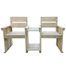 FAMIROSA Panchina da Giardino a 2 Posti 150 cm in Legno Impregnato