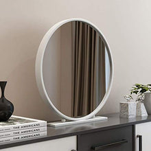 IJNBHU Camera da Letto Bagno Desktop Lo Specchio, Specchi per Il Trucco Cornice in Metallo Specchio per Il Trucco Rotondo La Superficie del Desktop è progettata con Rivestimento