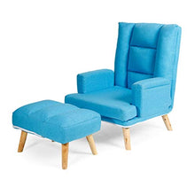 LIYONG Poltroncina Pieghevole per Salotto con Divano Pigro Poltrona 8 Colori (Color : Light Blue)