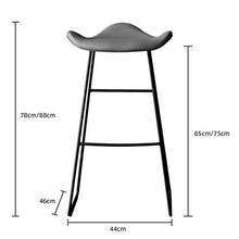 LF- Personality Bar Stool Bar Stool Bar Stool Bar Sedia di Metallo in Ferro battuto Home Ristorante Sgabello Alto semplicità (Color : Gray, Size : 65cm)