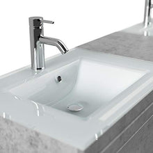 Mobile bagno a terra Vitro Classic con lavabos in vetro grigio cemento
