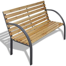 EBTOOLS - Sedia da giardino, in legno e ferro, per cortile, per cortile, 120 x 62 x 82 cm