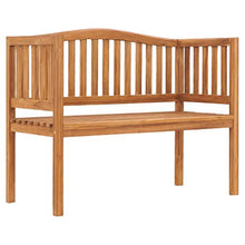 E E-NICES Panchina da Giardino 120 cm in Legno Massello di Teak