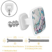 Farfalla pavone 4 PCS Pomelli per Porta, Pomolo per Mobile, Pomelli per Mobili con Viti, Maniglia per Armadietto, Pomelli per Porta, Pomelli per Cassetti per Porta, Armadio, Cassetto e Credenza