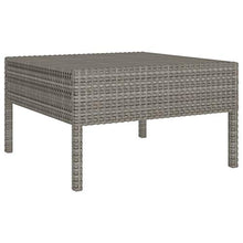 SKM Set Divani da Giardino 2 pz con Cuscini in Polyrattan Grigio (11.5kg)
