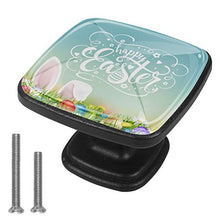 Uova di Pasqua coniglietto di erba fiori Pomelli per Porta Set di 4 Pomelli per Mobili Manopole per Cassetti Cucina Armadio Vetro