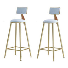 Sgabelli da Bar Sgabelli ad Altezza Bar Sgabelli con Gambe in Metallo -Kitchen o Sala da Pranzo- Modern Agriturismo Accent Accent Mobili (Set di 2) (Color : White, Size : H75cm)