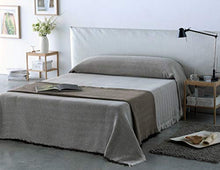 Martina Home - Telo Multiuso 180 x 260 cm Naturale e Marrone, tela