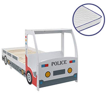 FAMIROSA Letto Bimbo Auto della Polizia con Materasso Memory 90x200 cm-8783