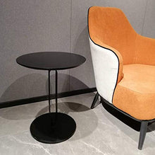 ZFF Tavolino in Legno massello Nero, Salotto da Letto Comodino da Letto, 45x55cm, Retro Semplice