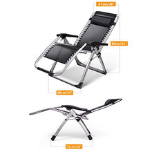 YYAI-HHJU Zero Gravity Recliner Sunbathing Folding Recliner with Thick Cushion for Deck Patio Beach Yard Cuscinetto Peso 150 kg Marrone