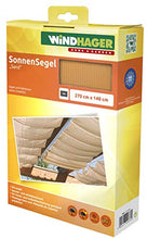 Windhager Tenda Vela Parasole per tendicorda, Protezione Solare, pergola o Giardino d'inverno, 270 x 140 cm, Beige, 10876