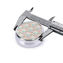 Contenitore rotondo per pillole con motivo geometrico a forma di pennello, 3 scomparti in metallo, per medicina e vitamine, contenitore decorativo per viaggi all'aperto