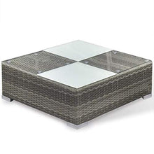OUSEE Set Divani da Giardino 6 pz con Cuscini in Polyrattan Grigio