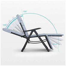 FACAZ Lettino Prendisole Pieghevole Patio Zero Gravity, Sedia a Sdraio Outdoor Beach Camping Supporto Portatile 200kg Chair Camping (Color: with Cushionsc)
