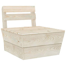 OUSEE Set Divani da Giardino 2 pz in Legno di Abete Impregnato