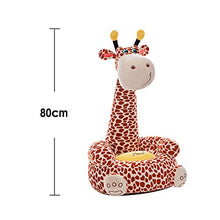 Divano per bambini Supporto per poltrona per animali Seggiolino per l'apprendimento Seduto Cuscino per sedia morbida Regalo per bambini (Giraffa gialla)