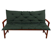 Beenle-Icey Cuscino Imbottito Per Panca Da Giardino A 2 Posti, Cuscino Con Schienale Per Panca, Spazioso Comodo E Spesso, Per Mobili Da Giardino Altalena E Interni 100*100*10cm (Verde scuro)
