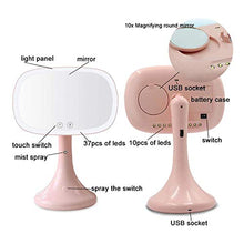 Specchio per Trucco A LED con Touch Screen, Specchio da Regalo Illuminato da Tavolo da Trucco Illuminato con Specchi Ingrandenti 10x