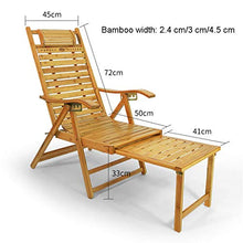 Moolo Zero Sdraio Poltrona Reclinabile Gravity Zero, Bamboo con Pedana Telescopica Poltrona Sdraio Lettino Prendisole da Giardino All'aperto Poltrona Reclinabile A gravità Sedia gravità