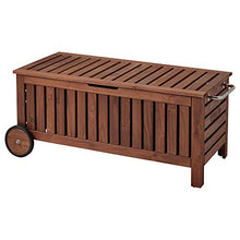 ÄPPLARÖ panca portaoggetti da esterno 128x57x55 cm marrone tinto