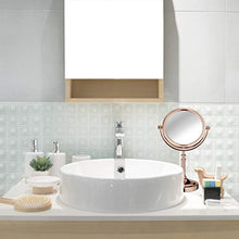 Relaxdays Specchio Trucco, Doppio, con Ingrandimento, Girevole a 360°, Bagno & Camera, Specchietto,HLP 32x20x12 cm, rosè