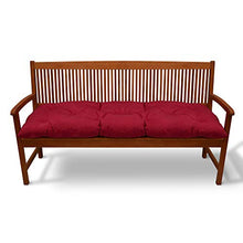 Beautissu Cuscino per panche Flair BK ca.100x50x10 cm soffice e Comodo - per panchine da Giardino e dondoli - Rosso