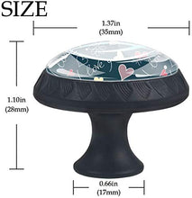 Il cuore e la camomilla astratti fioriscono nei colori gialli e rosa rossi Pomelli per Porta Set di 4 Pomelli per Mobili Manopole per Cassetti Cucina Armadio Vetro