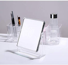 Specchio di Trucco Acrilico Cosmetici Desktop Storage Box Specchio Integrato Dresser Cura della Pelle Shelf