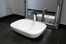 Lavabo in ceramica, 50 cm x 33 cm x 13,5 cm, per bagno e WC Celia