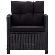 vidaXL Set Divani da Giardino 6 pz con Cuscini Salotto da Esterno Salottino per Patio Arredo da Esterni Arredamento Giardino in Polyrattan Nero