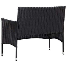 Set mobili da Giardino 4 posti, Set Mobili da Giardino con Cuscini in Polyrattan, 1 x Divano a 2 posti + 2 x Poltrone + 1 x Tavolino da caffè + 3 x Cuscini per la Seduta - Arredi Casa