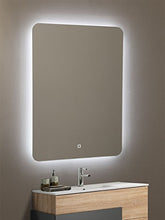 Yellowshop - Specchio Specchiera Cm L.50 x H 70 A Luce LED Retroilluminato Filo Muro Bagno Design Moderno con Touch Modello Back