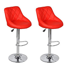 vidaXL 2X Sgabello da Bar Rosso Regolabile con Poggiapiedi e Schienale Sedia