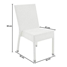 giordano shop Set Tavolo e 4 Sedie da Giardino in Alluminio e Hularo Bianco