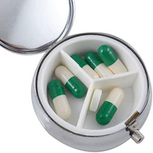 BanGSUN - Contenitore per pillole da viaggio, in metallo resistente, rotondo, per medicina