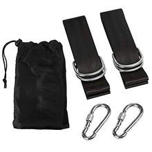 NeBatte 2X Tree Swing Hanging Cinghie,Albero Cinghie Pendenti con moschettone con Chiusura di Sicurezza, Perfetto per Pneumatici, altalene a Disco, amache, regge Fino a 2200 LB-Nero