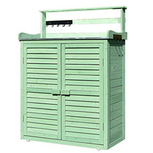 QILIN Armadietto Esterno, Scatola di Immagazzinaggio di Legno Dell'otturatore, Armadio Adatto per Attrezzi da Giardinaggio, Accessori per Piscina E Accessori da Giardino