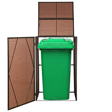 E E-NICES Copribidone per Spazzatua Polyrattan 76x78x120cm Marrone