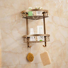 AGGF Mensola per Bagno Mensola angolare per Bagno in Alluminio Antico a Doppio Strato Mensola per Bagno Cestello per Doccia Accessori per Il Bagno