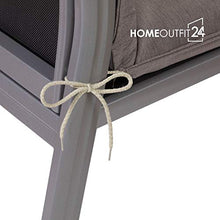 Homeoutfit24 Sun Garden Prato - Cuscino per Sedia da Giardino, Schienale Basso, 103 x 52 x 8 cm, 1 Pezzo, Grigio Platino