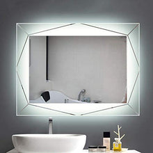 Specchio da Bagno Illuminato a LED con vanità Leggera, Specchio da Parete Senza Cornice Impermeabile e Resistente all'umidità per Bagno e Camera da Letto