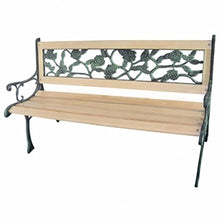 XINGLIEU - Panca da giardino con schienale a forma di rosa, per patio e per esterni