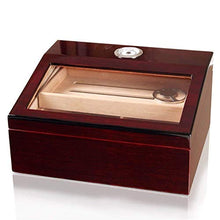Auoeer Noce humidor Cigar Box Mostra Una Piccola Finestra Trasparente Cigar Cabinet