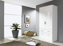 Due armadi con 4 cassetti, 54 x 91 x 197 cm,White